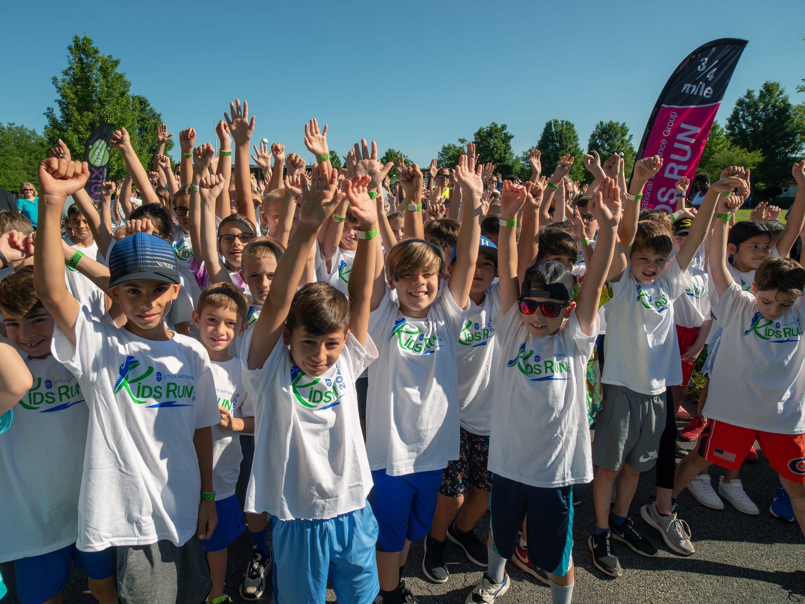 Kids anticipating the start of the Kid's Run.