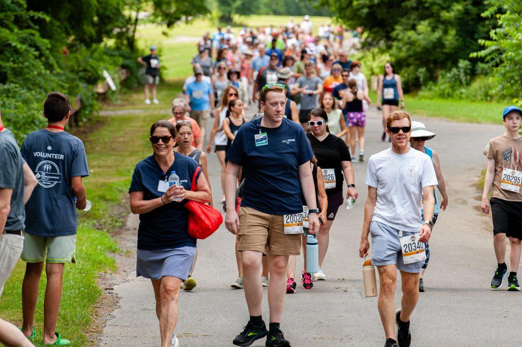 A group of walkers along the path of the Boilermaker Walk