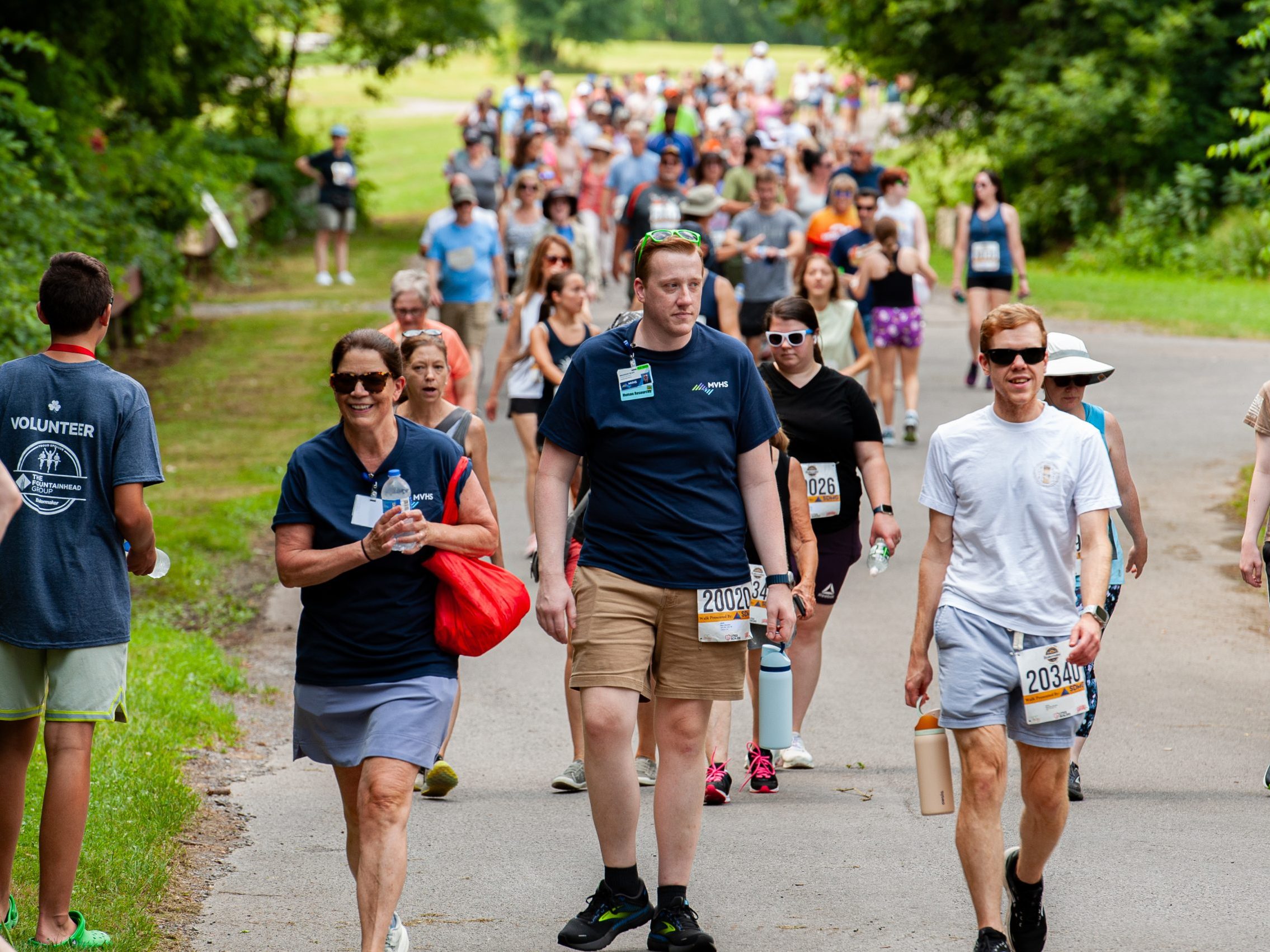 A group of walkers along the path of the Boilermaker Walk