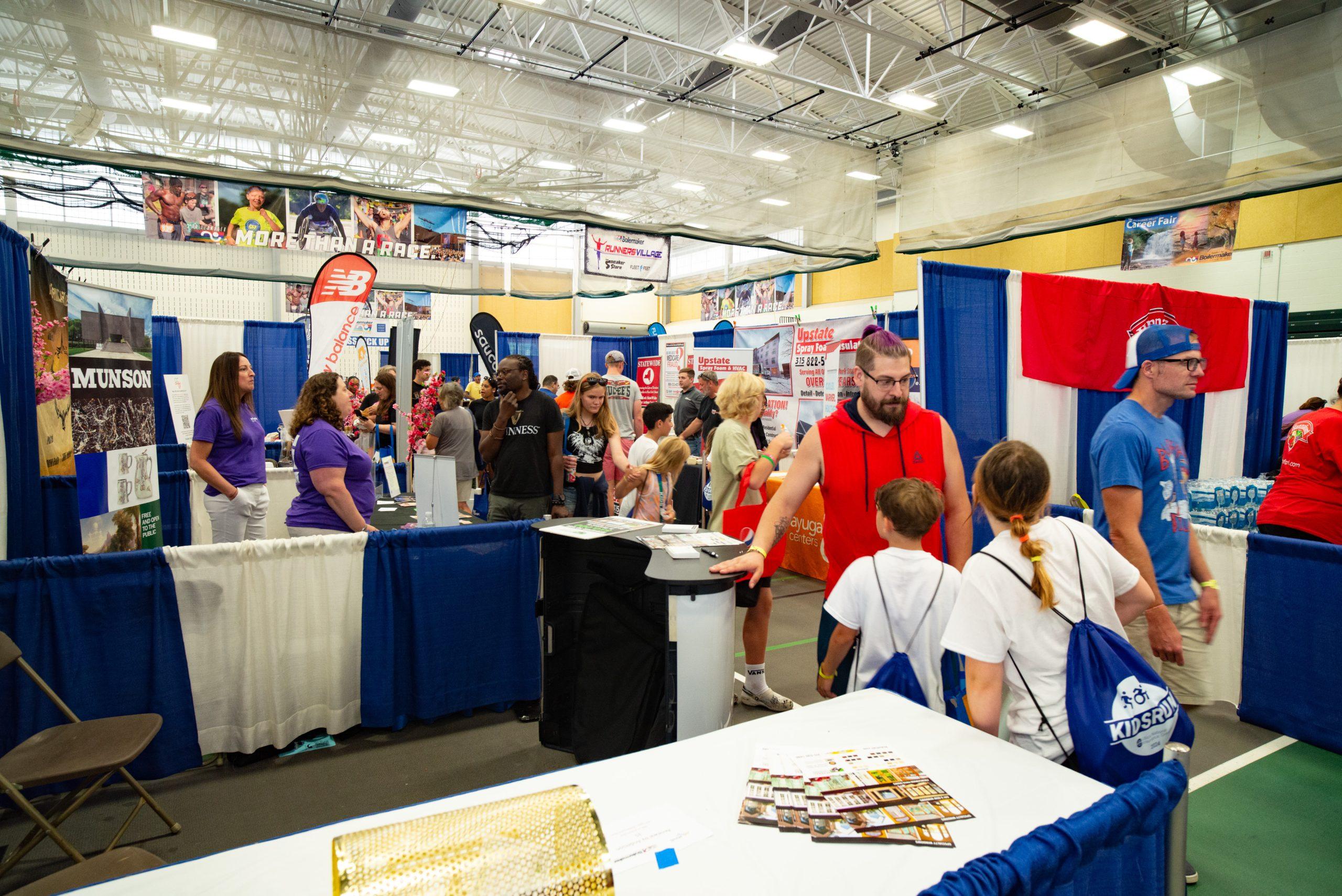 Boilermaker Expo A view of the booths at the Boilermaker Health & Wellness Expo