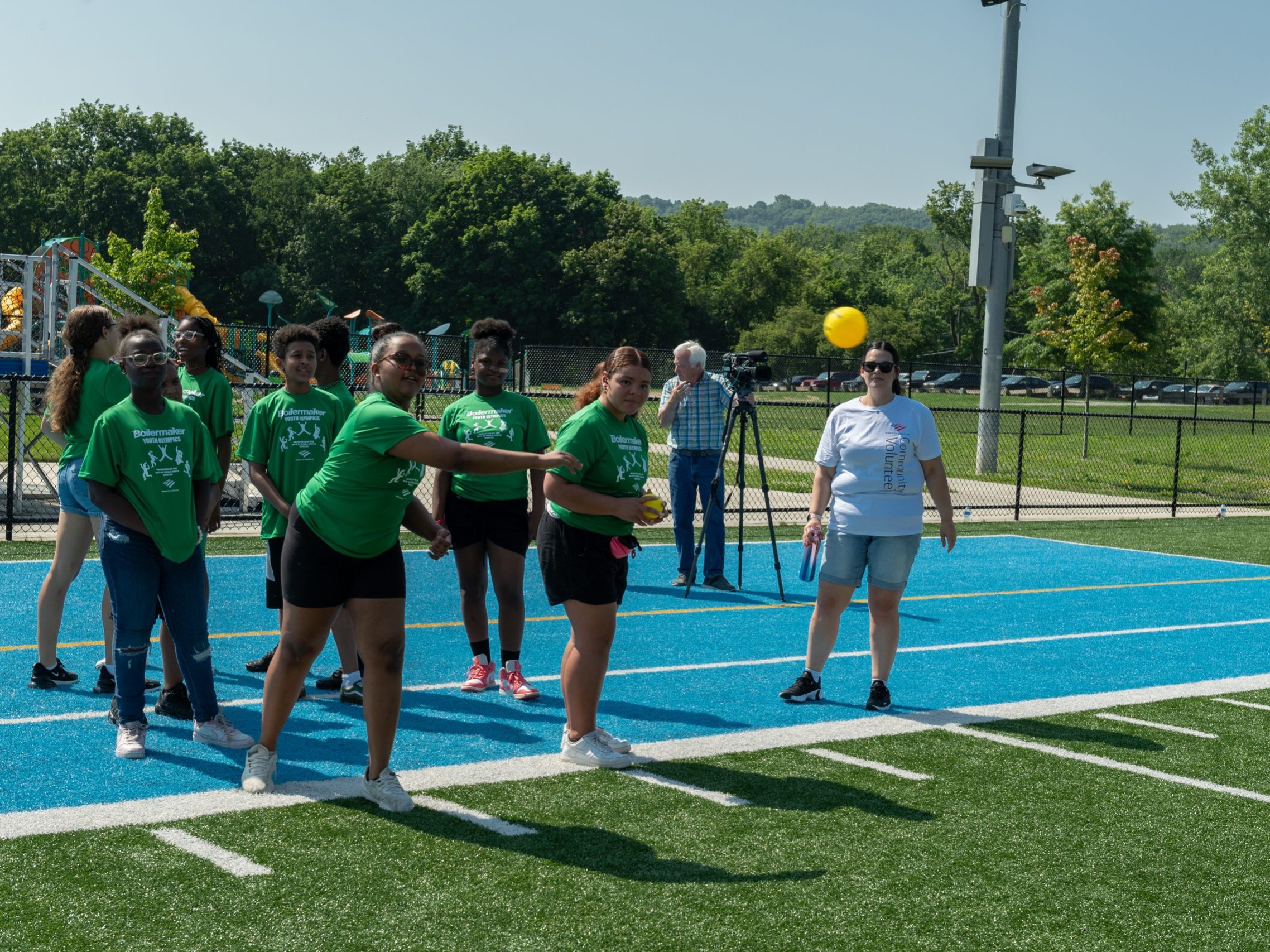 Youth groups competing during the 2023 Boilermaker Youth Olympics
