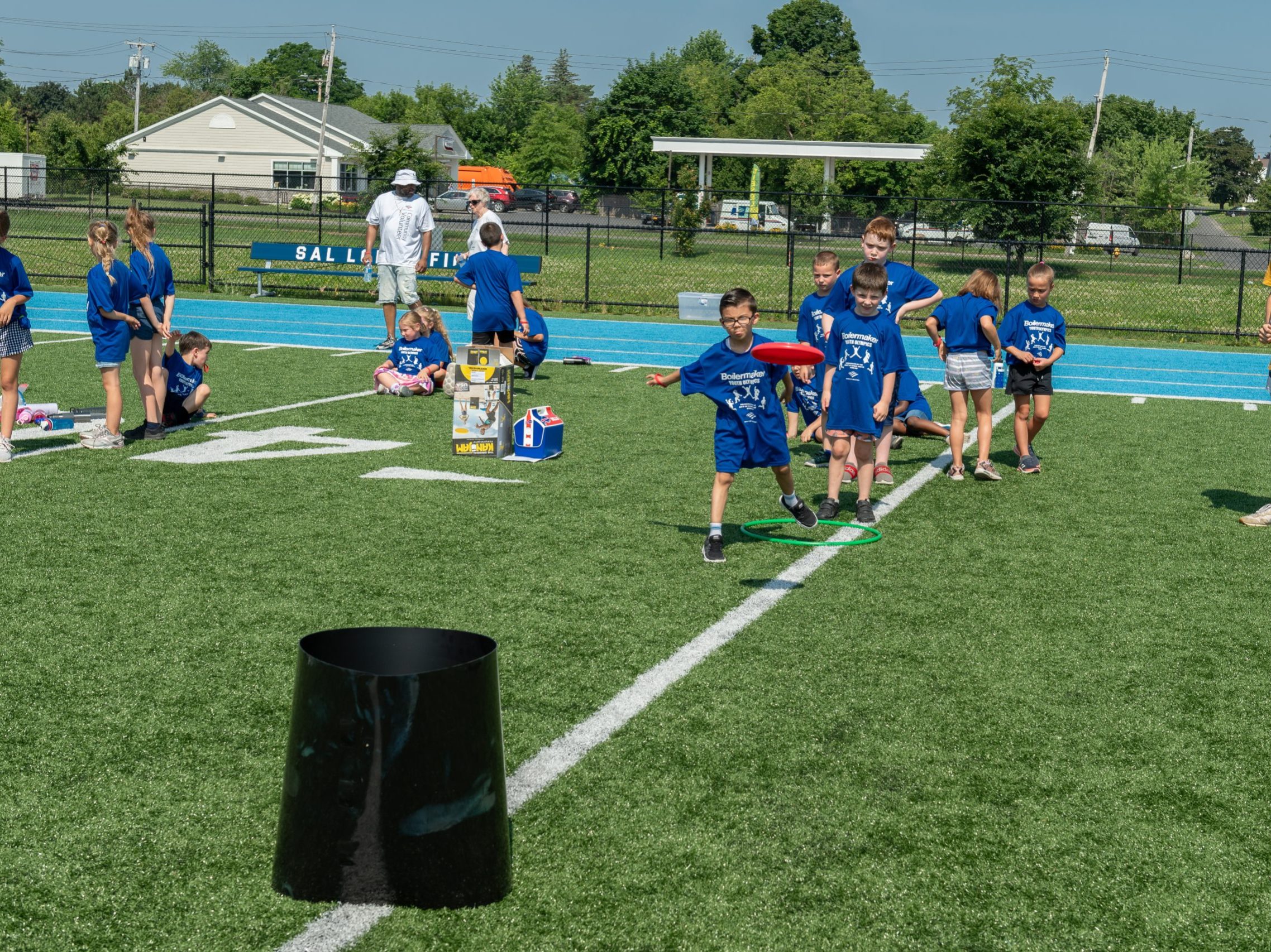Children compete in Kan-Jam at the 2023 Boilermaker Youth Olympics
