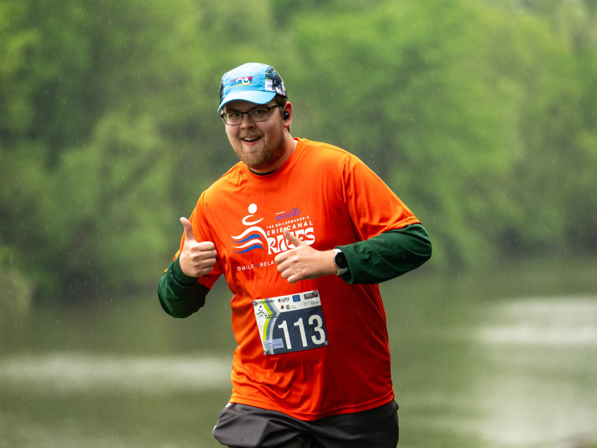 A runner participates in the 2025 Erie Canal Races.