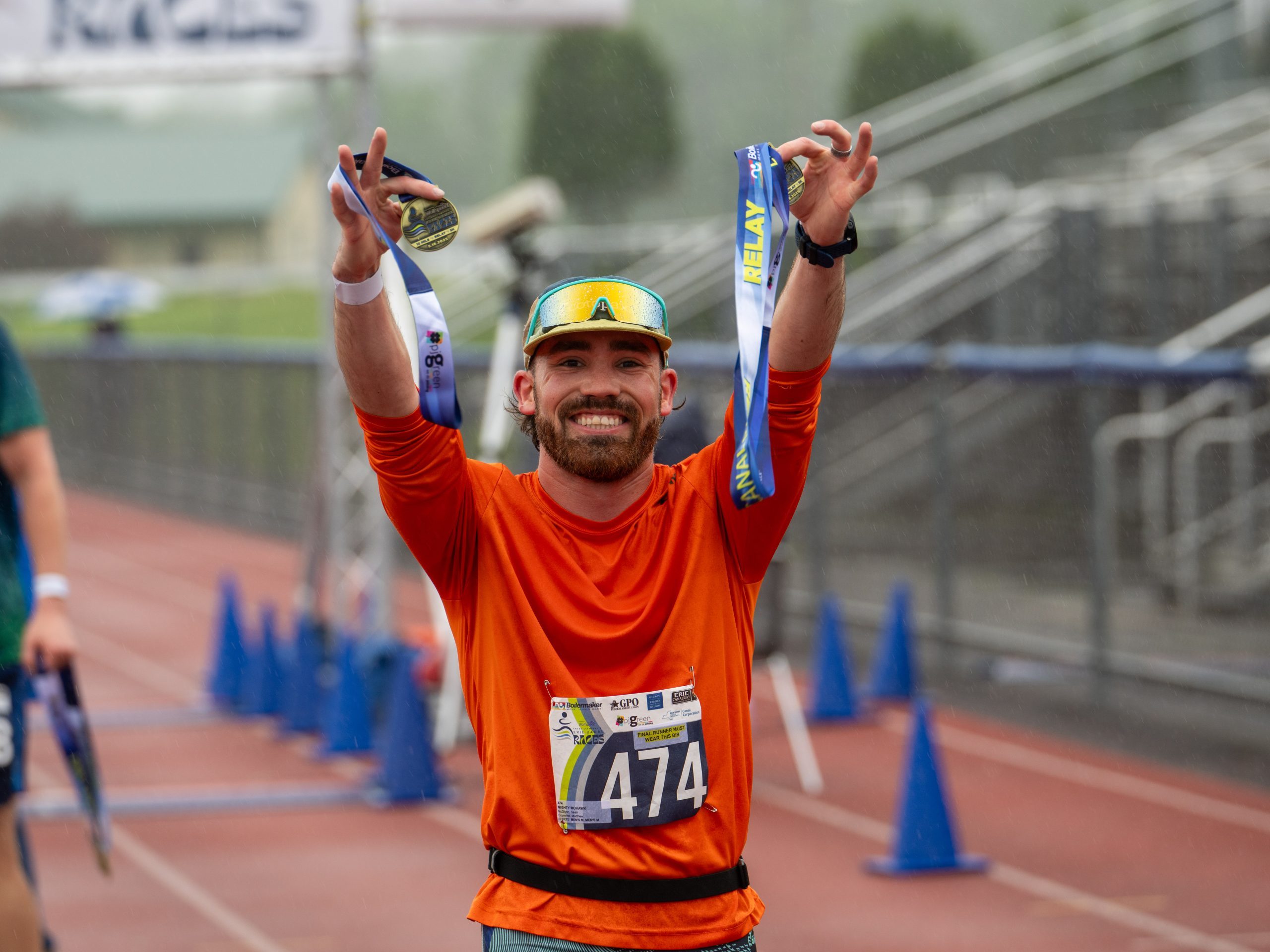 A runner participates in the 2025 Erie Canal Races.